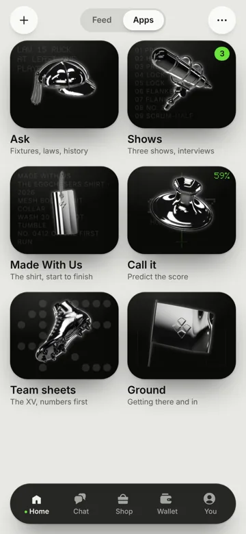 Apps screen
