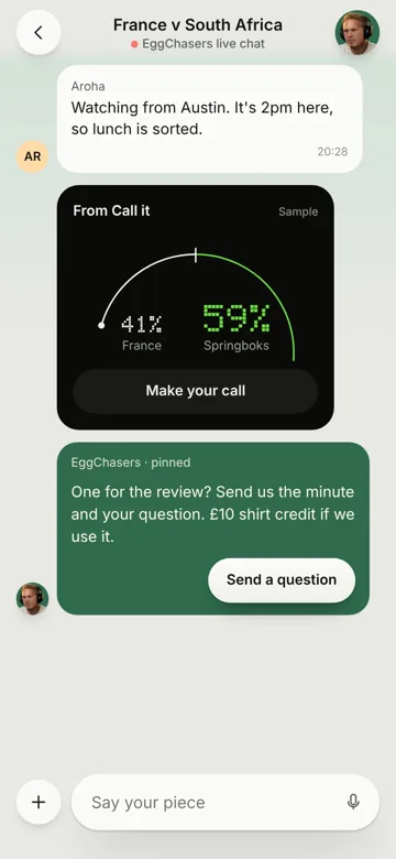 Chat screen