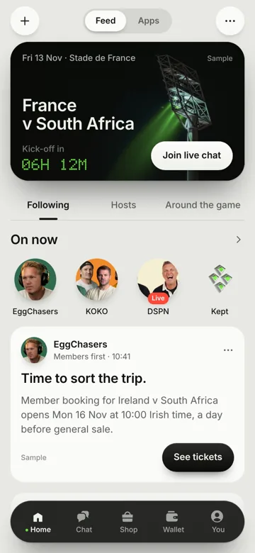 Home screen