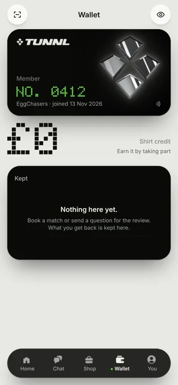 Wallet screen