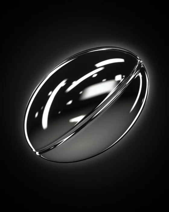 The ball in chrome, turning
