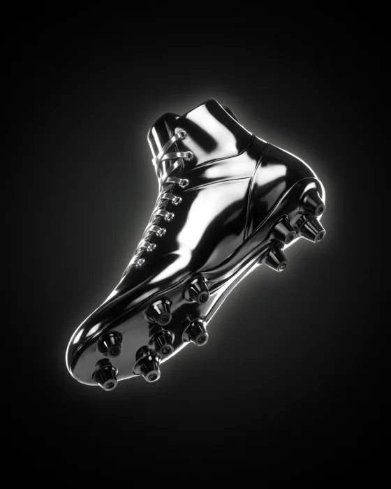 The boot in chrome, turning