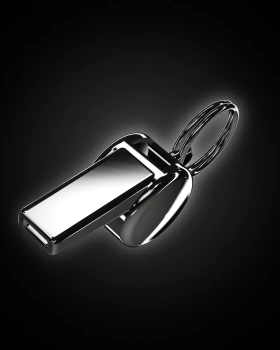 The whistle in chrome, turning